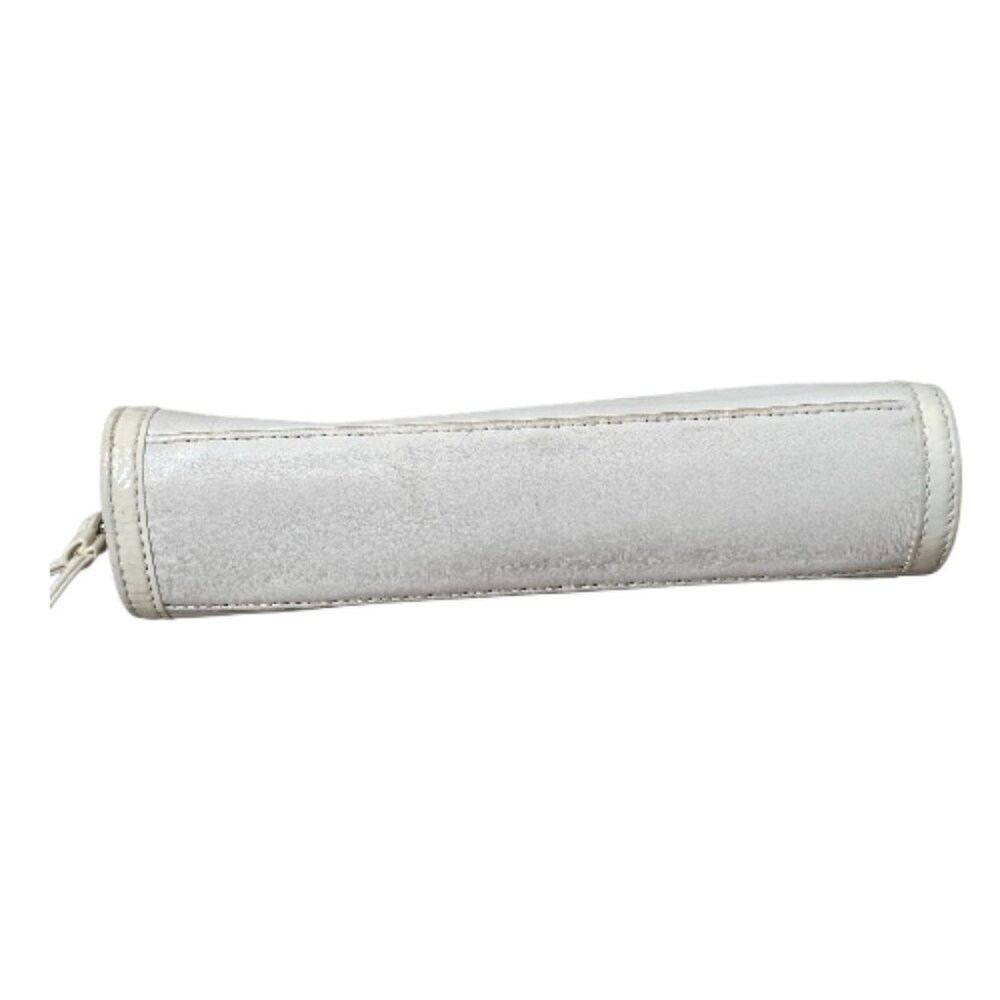 Coach Soho Rare Kisslock Framed Vintage Leather Ivory Clutch Wristlet Bag - Picture 7 of 12